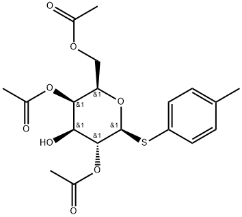 4-Methylphenyl 2,4,6-tri-O-acetyl-1-thio-β-D-galactopyranoside 구조식 이미지