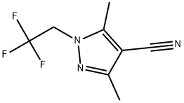 3,5-Dimethyl-1-(2,2,2-trifluoro-ethyl)-1H-pyrazol-4-carbonitrile Structure