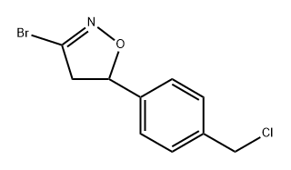 Isoxazole, 3-bromo-5-[4-(chloromethyl)?phenyl]-4,5-dihydro- Structure