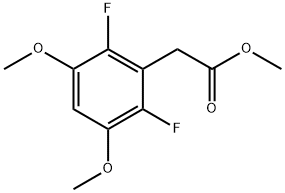Benzeneacetic acid, 2,6-difluoro-3,5-dimethoxy, methyl ester Structure