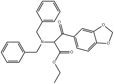 Ethyl α-[bis(phenylmethyl)amino]-β-oxo-1,3-benzodioxole-5-propanoate Structure