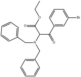 3-Bromo-β-oxo-N,N-bis(phenylmethyl)phenylalanine ethyl ester Structure