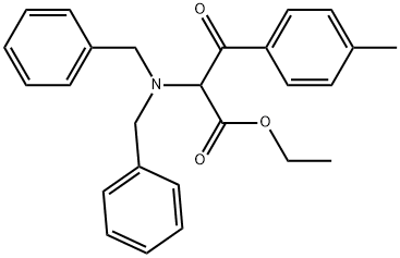 4-Methyl-β-oxo-N,N-bis(phenylmethyl)phenylalanine ethyl ester Structure