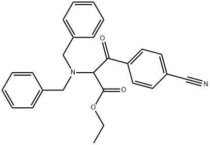 4-Cyano-β-oxo-N,N-bis(phenylmethyl)phenylalanine ethyl ester 구조식 이미지