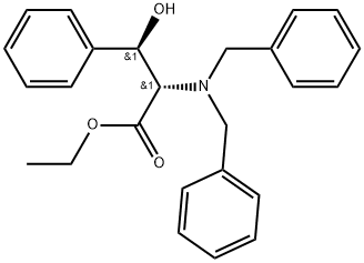 (βR)-β-Hydroxy-N,N-bis(phenylmethyl)-L-phenylalanine ethyl ester Structure