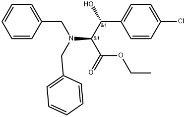 (βR)-4-Chloro-β-hydroxy-N,N-bis(phenylmethyl)-L-phenylalanine ethyl ester Structure