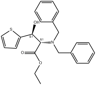 Ethyl (αS,βS)-α-[bis(phenylmethyl)amino]-β-hydroxy-2-thiophenepropanoate Structure