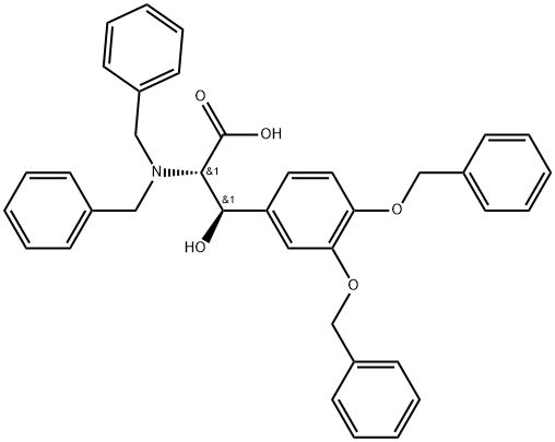 (βR)-β-Hydroxy-3-(phenylmethoxy)-N,N,O-tris(phenylmethyl)-L-tyrosine Structure