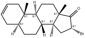 Androst-2-en-17-one, 16-bromo-, (5α,16α)- Structure