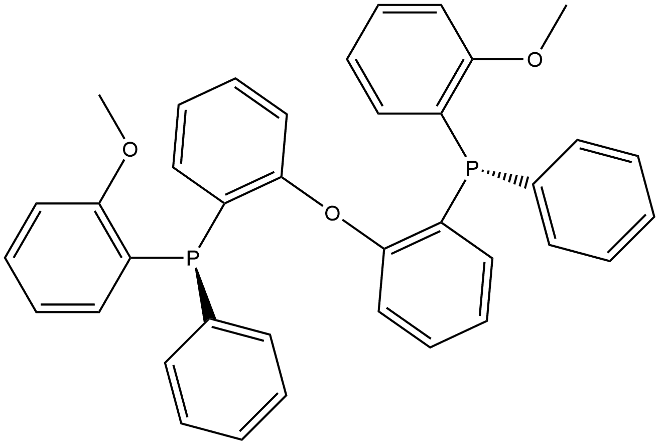 (1S,1'S)-(-)-(Oxybis(2,1-phenylen))bis((2-methoxyphenyl)(phenyl)phosphine) 구조식 이미지