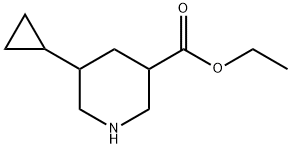 ethyl5-cyclopropylpiperidine-3-carboxylate Structure