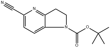 tert-Butyl 5-cyano-2,3-dihydro-1H-pyrrolo[3,2-b]pyridine-1-carboxylate Structure