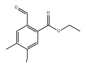 Ethyl 5-fluoro-2-formyl-4-methylbenzoate Structure