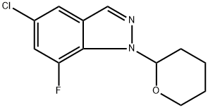 5-Chloro-7-fluoro-1-(tetrahydro-2H-pyran-2-yl)-1H-indazole Structure