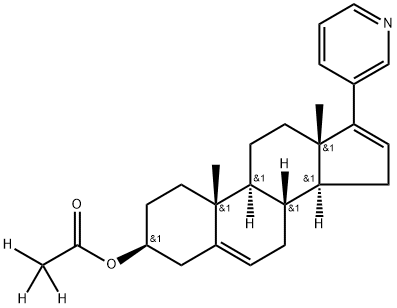 Androsta-5,16-dien-3-ol, 17-(3-pyridinyl)-, 3-(acetate-2,2,2-d3), (3β)- Structure