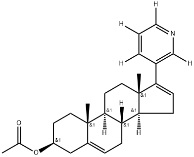 Androsta-5,16-dien-3-ol, 17-(3-pyridinyl-2,4,5,6-d4)-, 3-acetate, (3β)- Structure