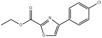 4-(4-Chloro-phenyl)-oxazole-2-carboxylic acid ethyl ester 구조식 이미지