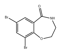 7,9-Dibrom-5-oxo-2,3,4,5-tetrahydro-1,4-benzoxazepin Structure