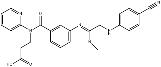 N-[[2-[[(4-Cyanophenyl)aMino]Methyl]-1-Methyl-1H-benziMidazol-5-yl]carbonyl]-N-2-pyridinyl-β-alanine 구조식 이미지
