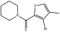 (3-Bromo-4-methyl-2-thienyl)-1-piperidinylmethanone Structure