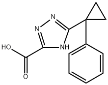 5-(1-Phenylcyclopropyl)-4H-1,2,4-triazole-3-carboxylic acid 구조식 이미지