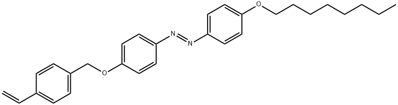 1-[4-[(4-ethenylphenyl)methoxy]phenyl]-2-[4-(octyloxy)phenyl] diazene Structure