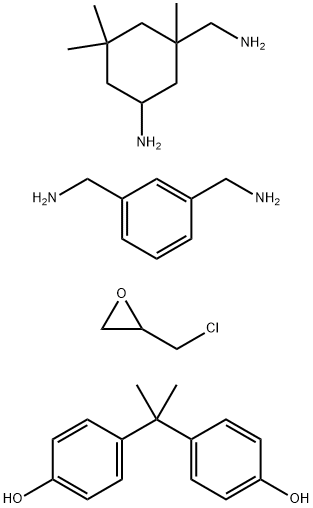 페놀,4,4-(1-메틸에틸리덴)비스-,5-아미노-1,3,3-트리메틸시클로헥산메탄아민,1,3-벤젠디메탄아민및(클로로메틸)옥시란이있는중합체 구조식 이미지