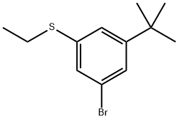 (3-bromo-5-(tert-butyl)phenyl)(ethyl)sulfane 구조식 이미지