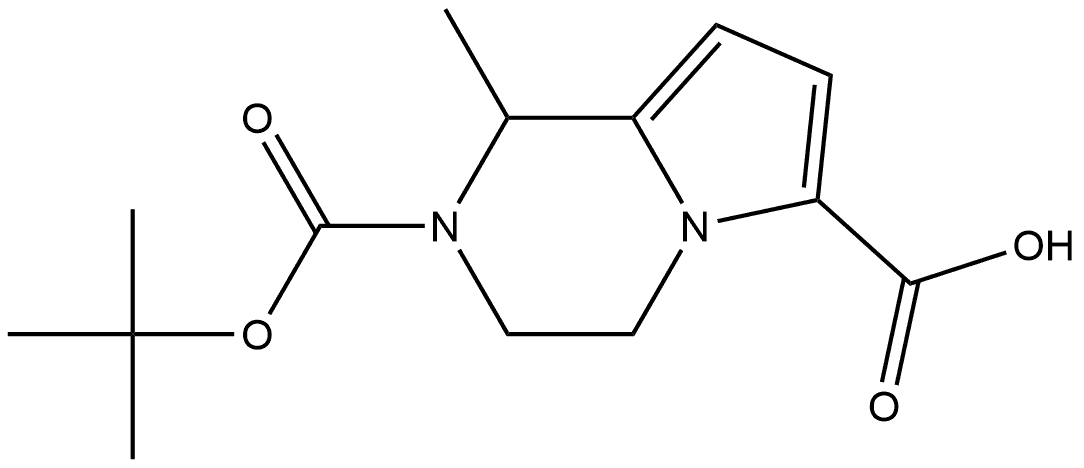 2-[(tert-butoxy)carbonyl]-1-methyl-1H,2H,3H,4H-pyrrolo[1,2-a]pyrazine-6-carboxylic acid Structure