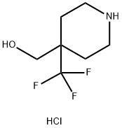 [4-(trifluoromethyl)piperidin-4-yl]methanol hydrochloride Structure