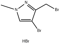 1H-Pyrazole, 4-bromo-3-(bromomethyl)-1-methyl-, hydrobromide (1:1) Structure