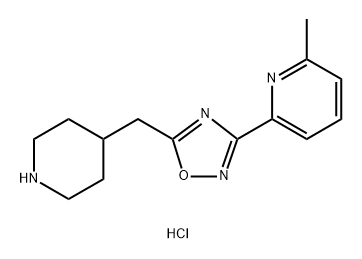 2-methyl-6-{5-[(piperidin-4-yl)methyl]-1,2,4-oxadiazol-3-yl}pyridine dihydrochloride 구조식 이미지