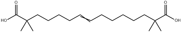 2,2,14,14-tetramethylpentadec-7-enedioic acid Structure