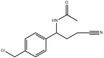 N-[1-[4-(Chloromethyl)phenyl]-3-cyanopropyl]acetamide Structure