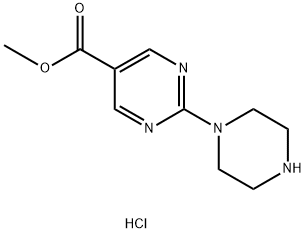 methyl 2-(piperazin-1-yl)pyrimidine-5-carboxylate hydrochloride 구조식 이미지