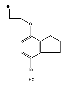 Azetidine, 3-[(7-bromo-2,3-dihydro-1H-inden-4-yl)oxy]-, hydrochloride (1:1) 구조식 이미지