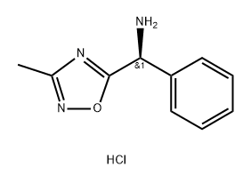 (S)-(3-methyl-1,2,4-oxadiazol-5-yl)(phenyl)methanamine hydrochloride Structure