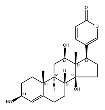 3β,12β,14-트리히드록시부파-4,20,22-트리에놀리드 구조식 이미지