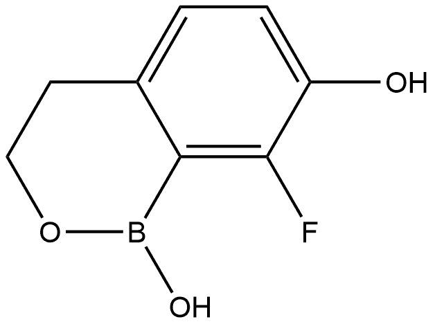 1H-2,1-Benzoxaborin-7-ol, 8-fluoro-3,4-dihydro-1-hydroxy- Structure