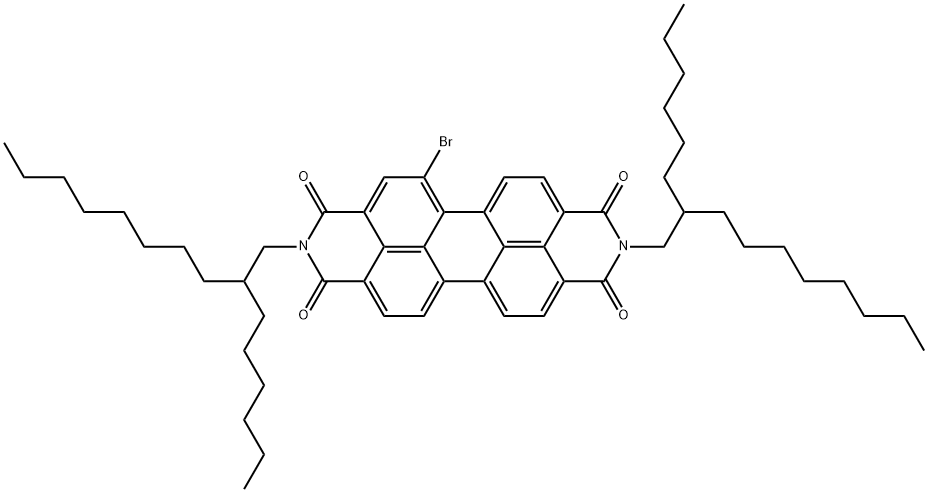 5-bromo-2,9-bis(2-hexyldecyl)anthra[2,1,9-def:6,5,10-d'e'f']diisoquinoline-1,3,8,10(2H,9H)-tetraone Structure