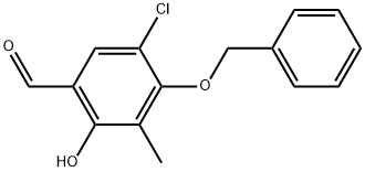 5-Chloro-2-hydroxy-3-methyl-4-(phenylmethoxy)benzaldehyde Structure