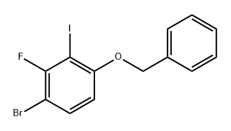 1-(Benzyloxy)-4-bromo-3-fluoro-2-iodobenzene Structure