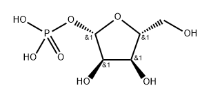 Α-D-RIBOSE-1-PHOSPHATE 구조식 이미지