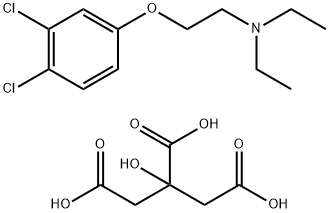 Ethanamine, 2-(3,4-dichlorophenoxy)-N,N-diethyl-, 2-hydroxy-1,2,3-propanetricarboxylate (1:1) Structure