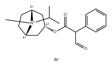 (1R,3r,5S,8r)-8-isopropyl-8-methyl-3-((3-oxo-2-phenylpropanoyl)oxy)-8-azabicyclo[3.2.1]octan-8-ium bromide Structure