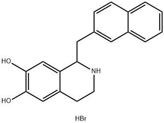 6,7-Isoquinolinediol, 1,2,3,4-tetrahydro-1-(2-naphthalenylmethyl)-, hydrobromide (1:1) Structure