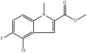 4-Chloro-5-fluoro-1-methyl-1H-indole-2-carboxylic acid methyl ester Structure