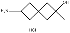 Spiro[3.3]heptan-2-ol, 6-amino-2-methyl-, hydrochloride (1:1) Structure