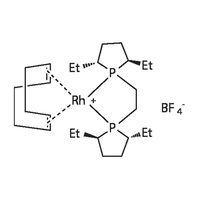 Rhodium(1+), [(1,2,5,6-η)-1,5-cyclooctadiene][(2R,2'R,5R,5'R)-1,1'-(1,2-ethanediyl)bis[2,5-diethylphospholane-κP]]-, tetrafluoroborate(1-) (1:1) Structure