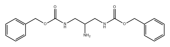 Carbamic acid, N,N'-(2-amino-1,3-propanediyl)bis-, C,C'-bis(phenylmethyl) ester 구조식 이미지